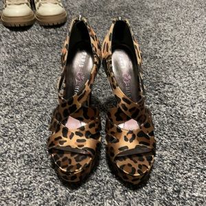 Paris Hilton Animal Print Heels